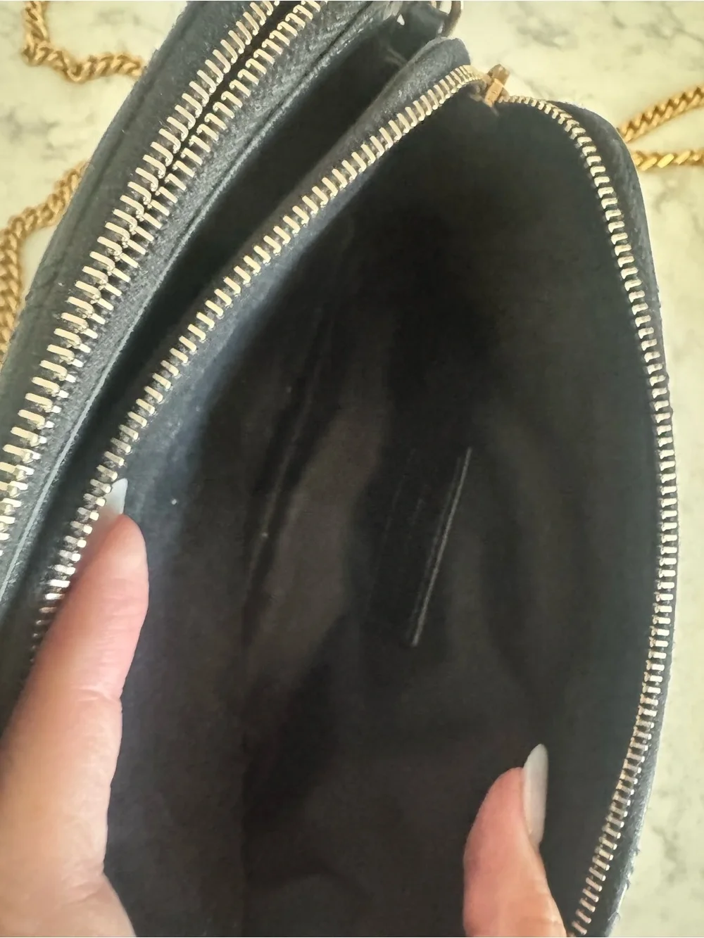 Saint Laurent YSL Becky Mini Black Quilted Leather Crossbody Bag